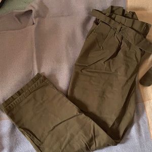 cargo shorts with paper-bag cinch tie